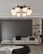 Renee Multi- Light Ribbed Glass Chandelier