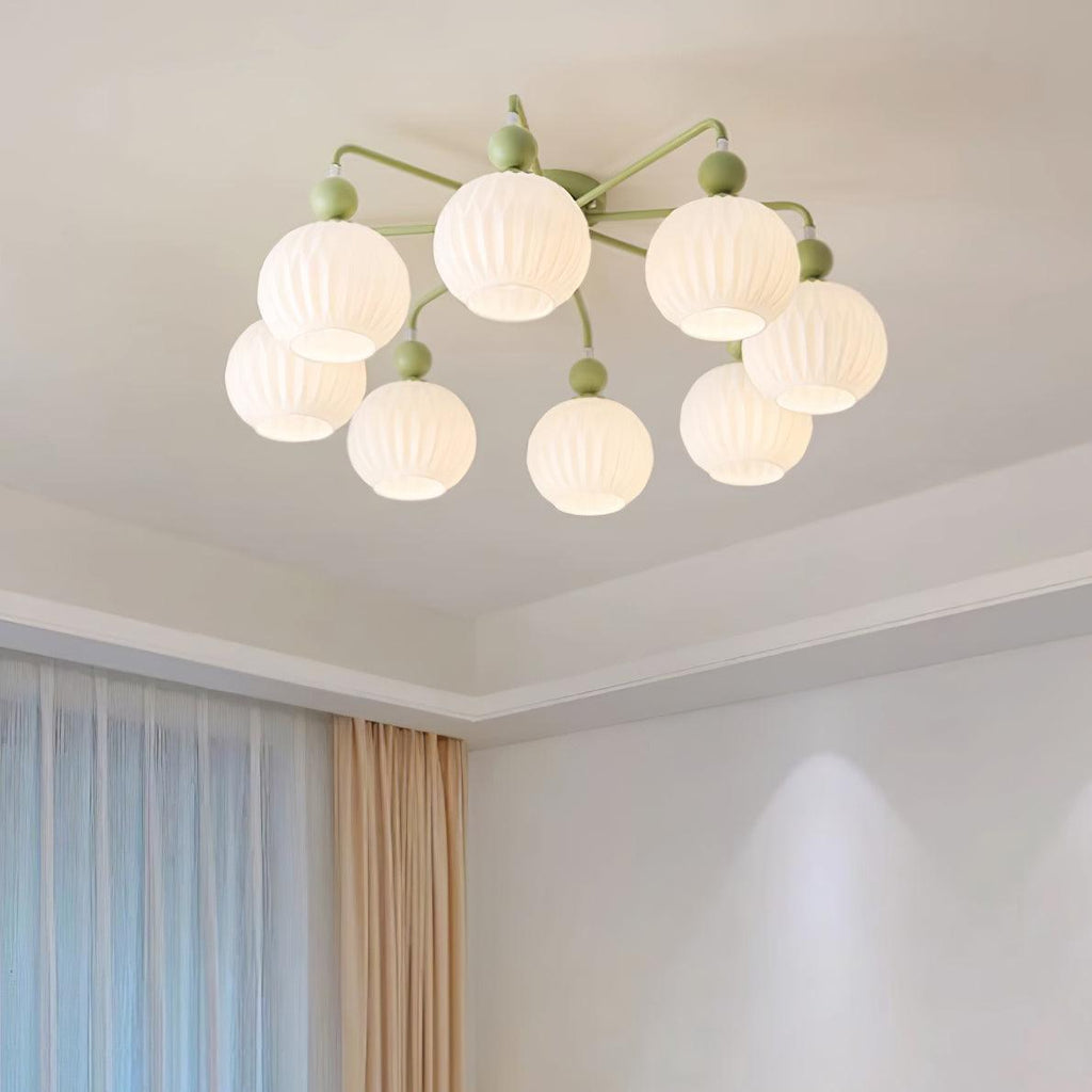 Renee Multi- Light Ribbed Glass Chandelier