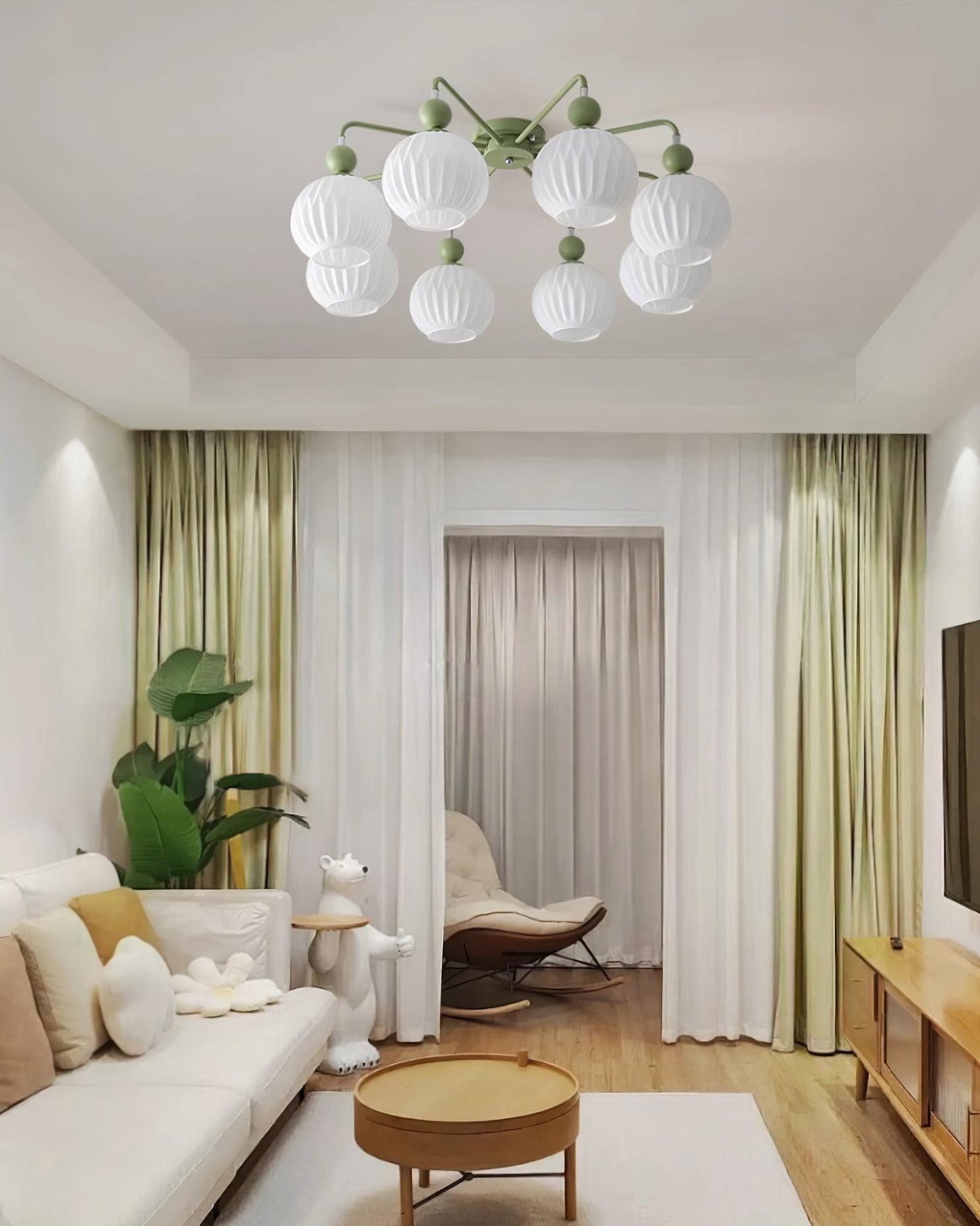 Renee Multi- Light Ribbed Glass Chandelier
