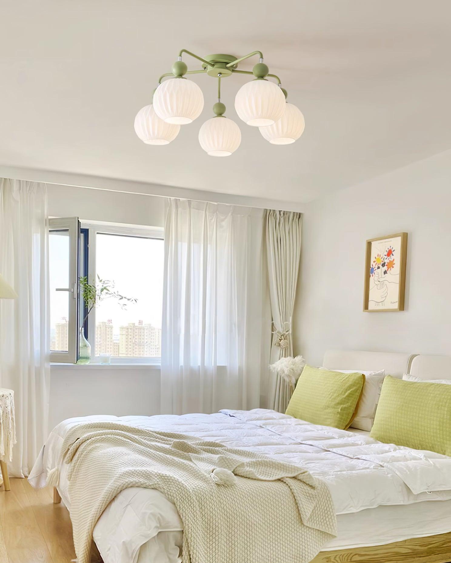 Renee Multi- Light Ribbed Glass Chandelier