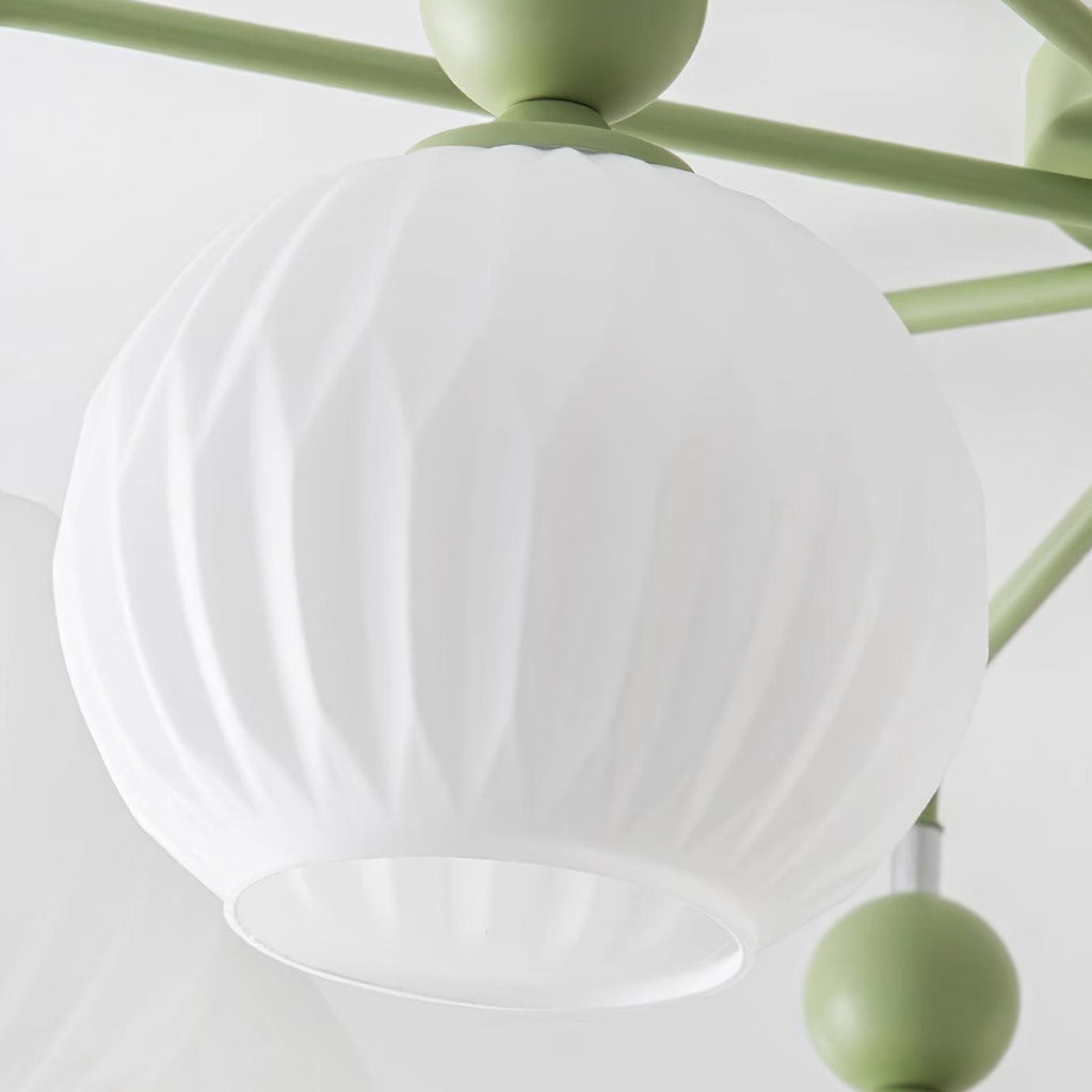Renee Multi- Light Ribbed Glass Chandelier