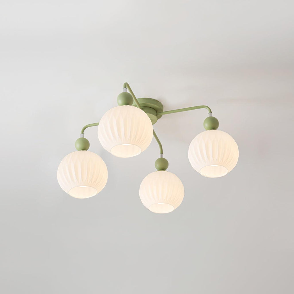 Renee Multi- Light Ribbed Glass Chandelier