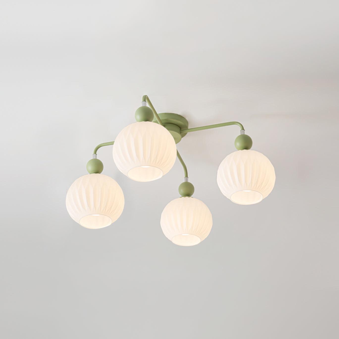 Renee Multi- Light Ribbed Glass Chandelier