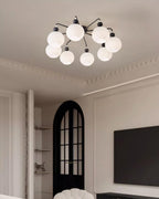 Renee Multi- Light Ribbed Glass Chandelier