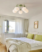 Renee Multi- Light Ribbed Glass Chandelier