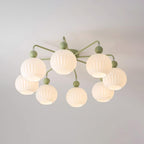 Renee Multi- Light Ribbed Glass Chandelier
