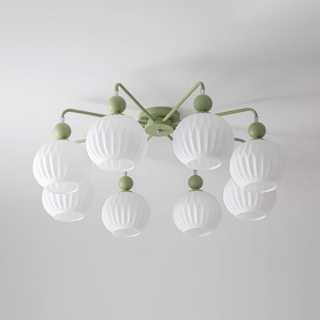 Renee Multi- Light Ribbed Glass Chandelier