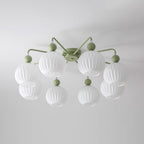 Renee Multi- Light Ribbed Glass Chandelier