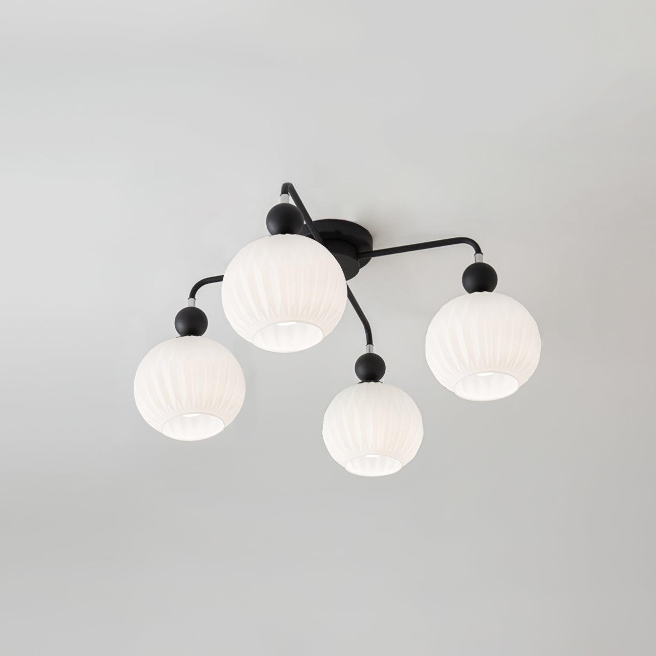 Renee Multi- Light Ribbed Glass Chandelier