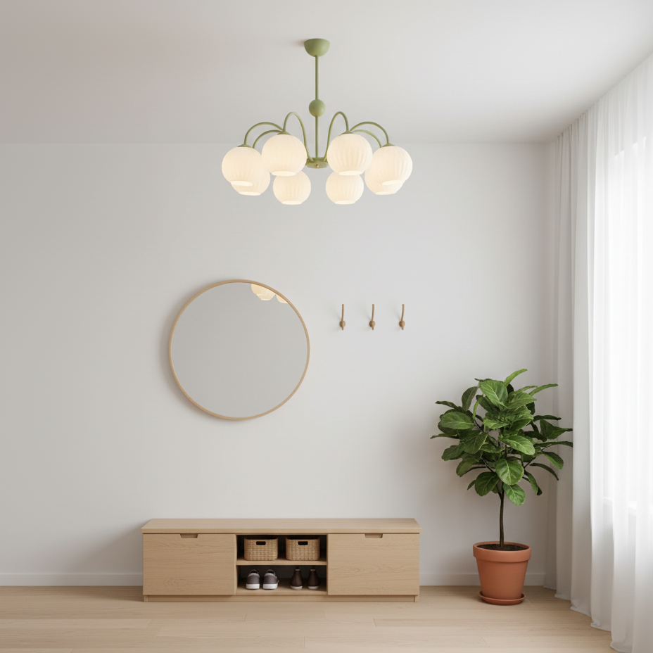 Renee Ribbed Glass Branch Chandelier