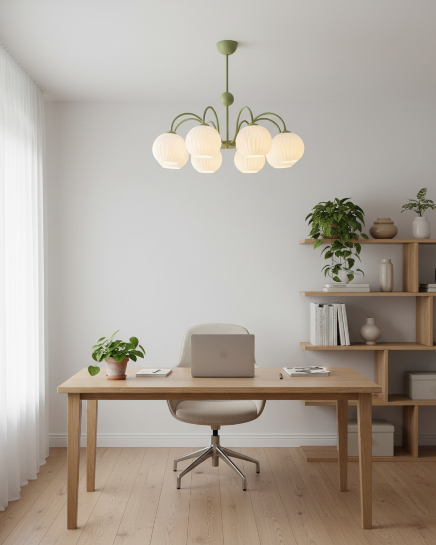 Renee Ribbed Glass Branch Chandelier