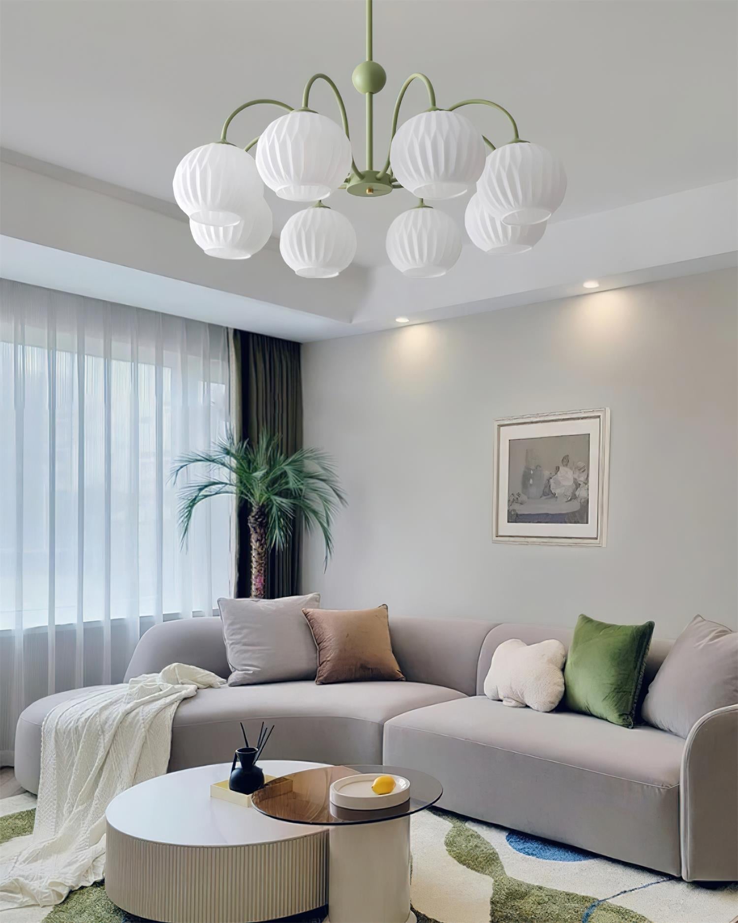 Renee Ribbed Glass Branch Chandelier