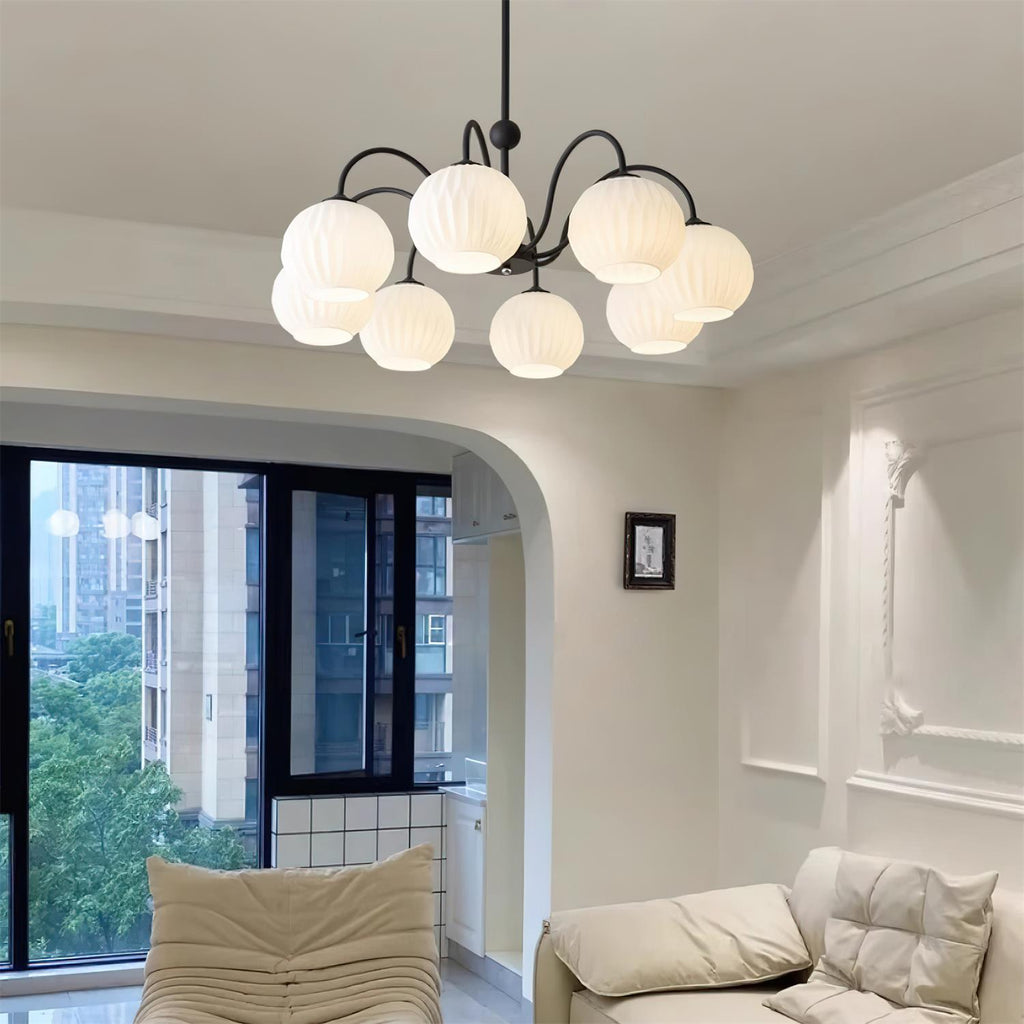 Renee Ribbed Glass Branch Chandelier