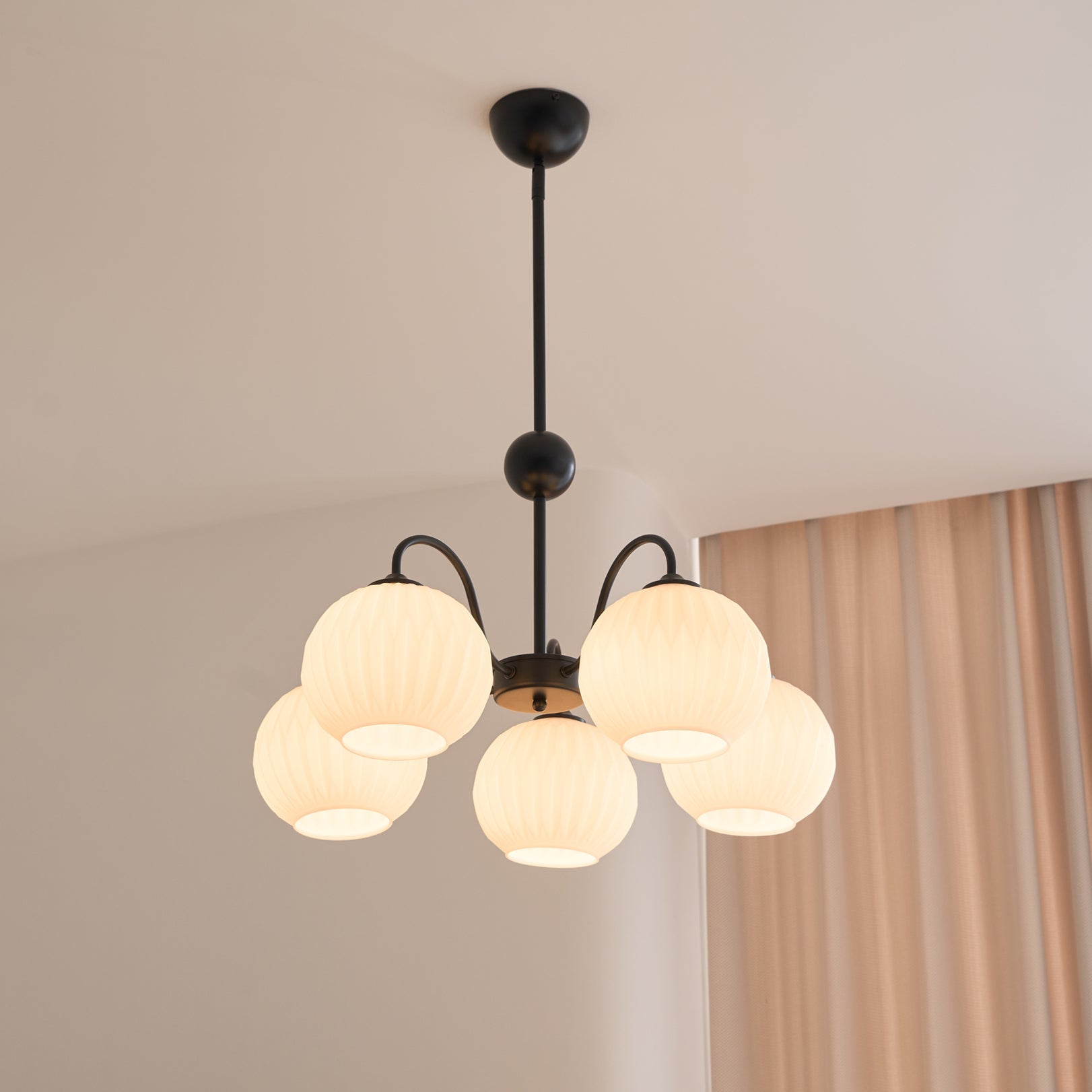 Renee Ribbed Glass Branch Chandelier
