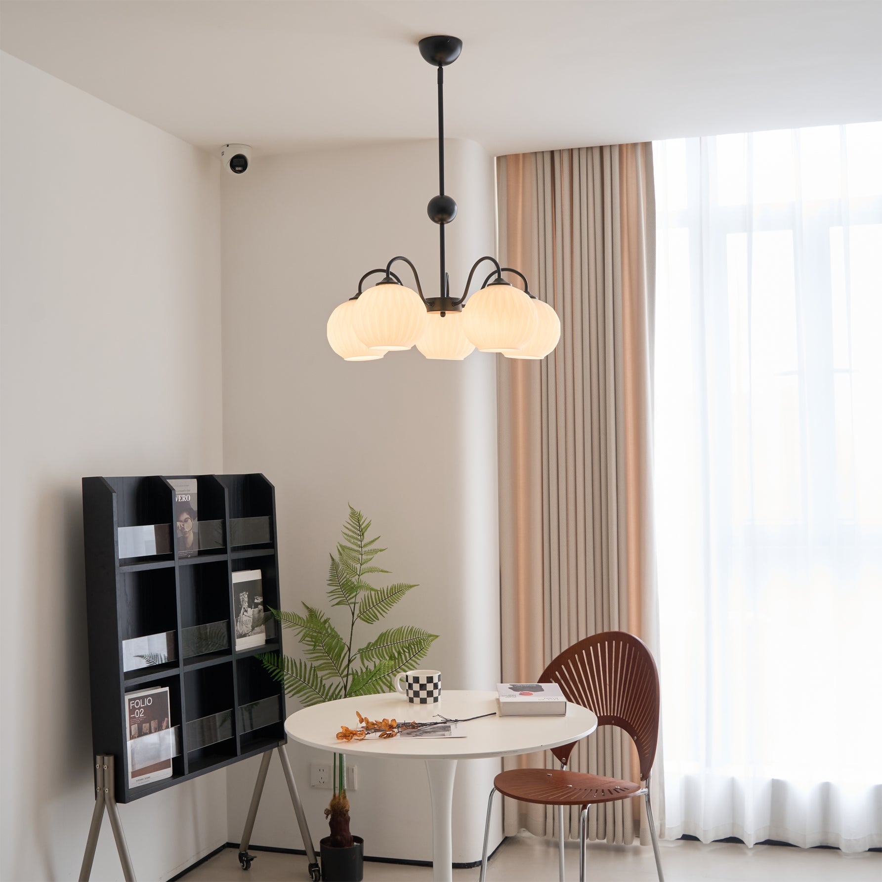 Renee Ribbed Glass Branch Chandelier