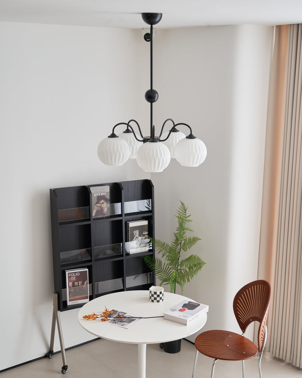 Renee Ribbed Glass Branch Chandelier