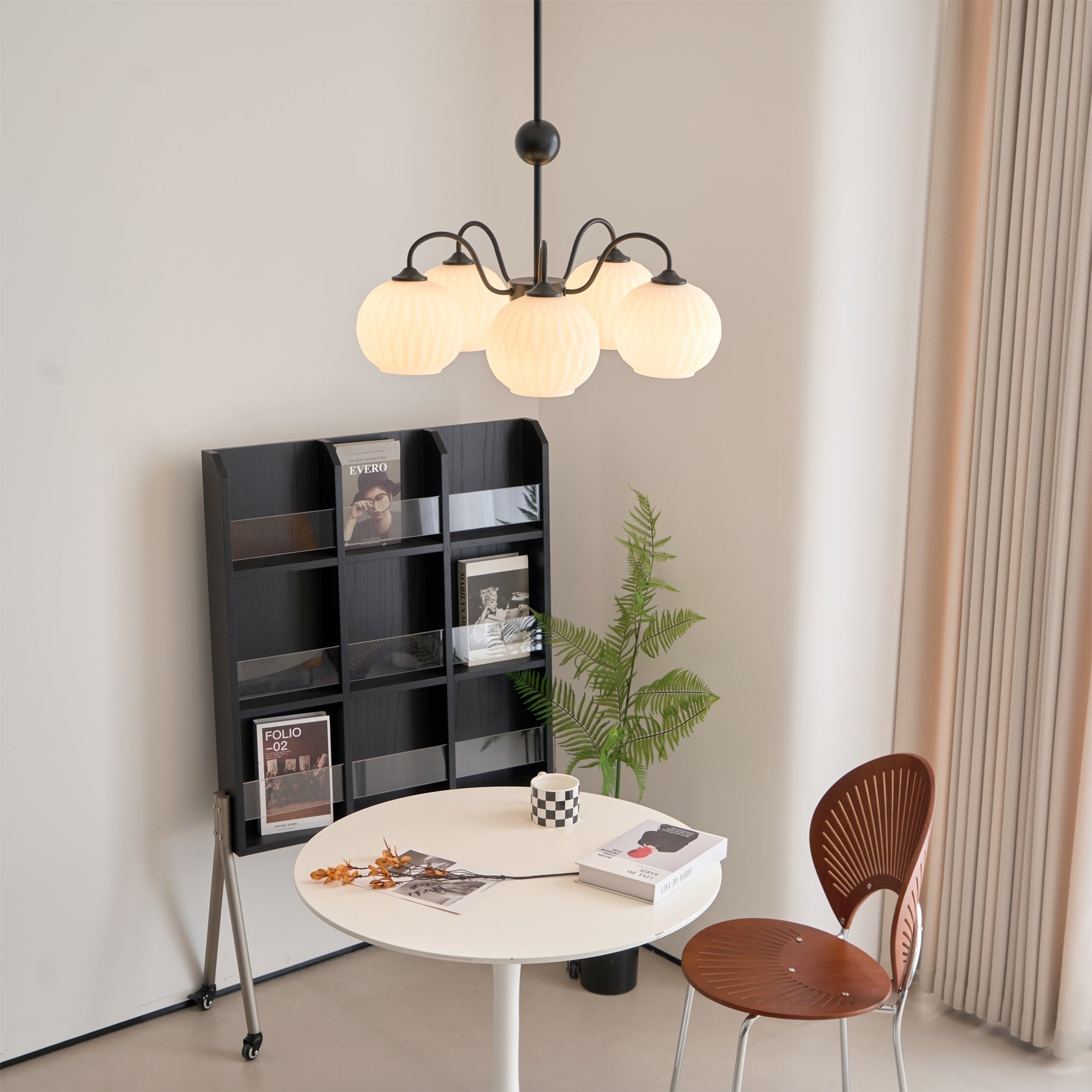 Renee Ribbed Glass Branch Chandelier
