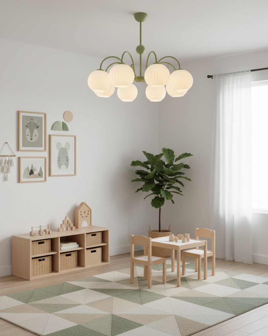 Renee Ribbed Glass Branch Chandelier