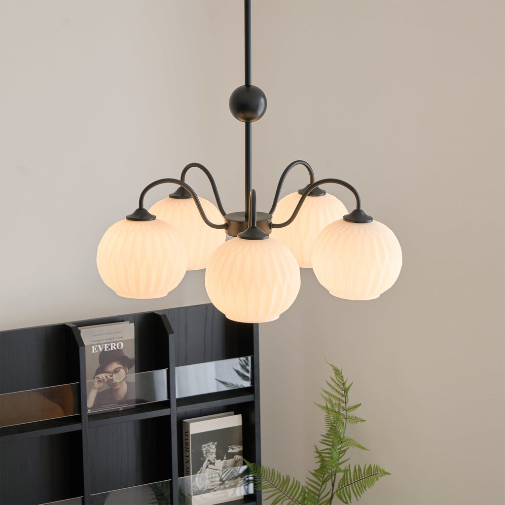 Renee Ribbed Glass Branch Chandelier