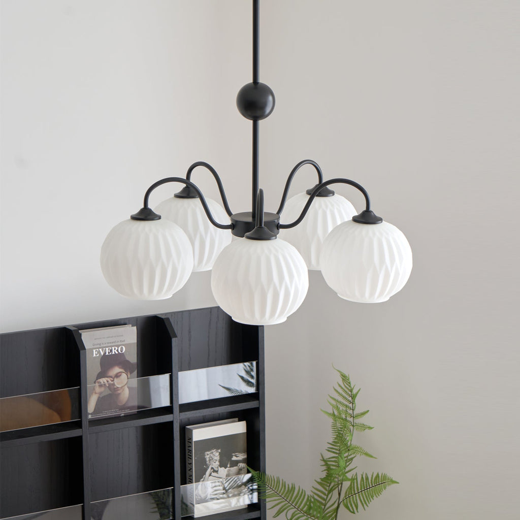 Renee Ribbed Glass Branch Chandelier