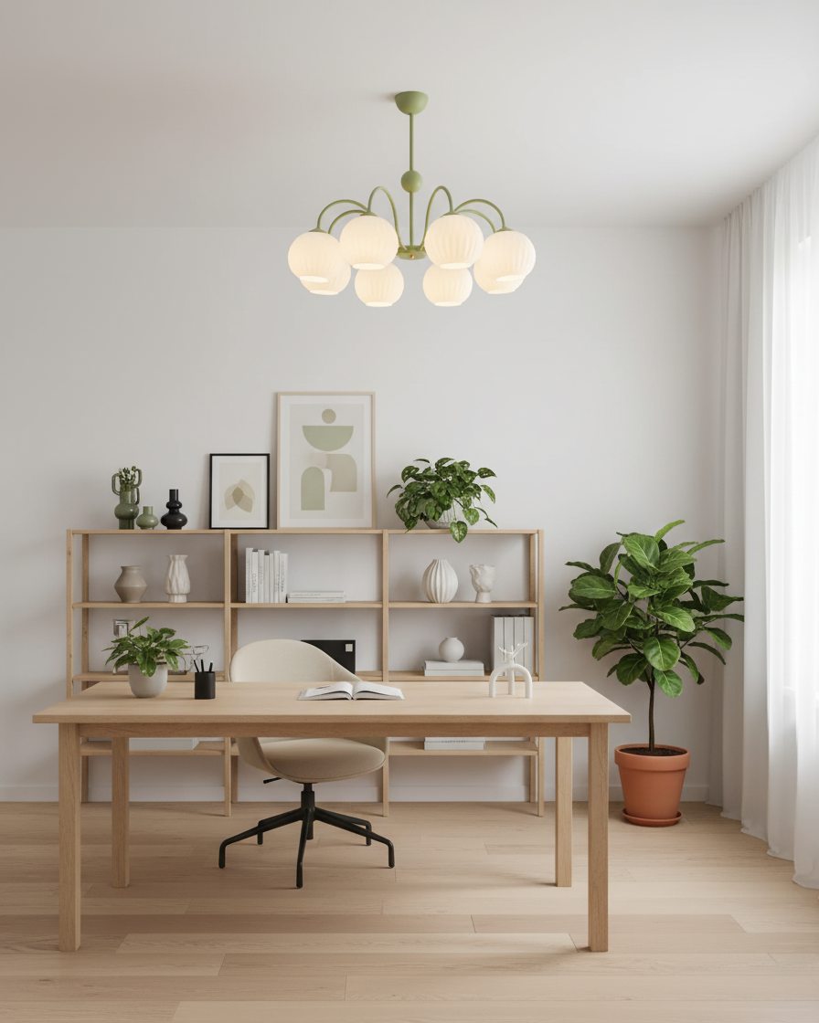 Renee Ribbed Glass Branch Chandelier