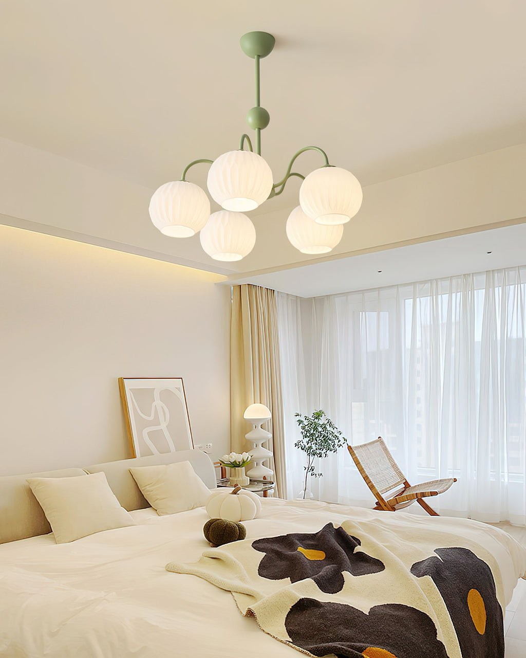 Renee Ribbed Glass Branch Chandelier