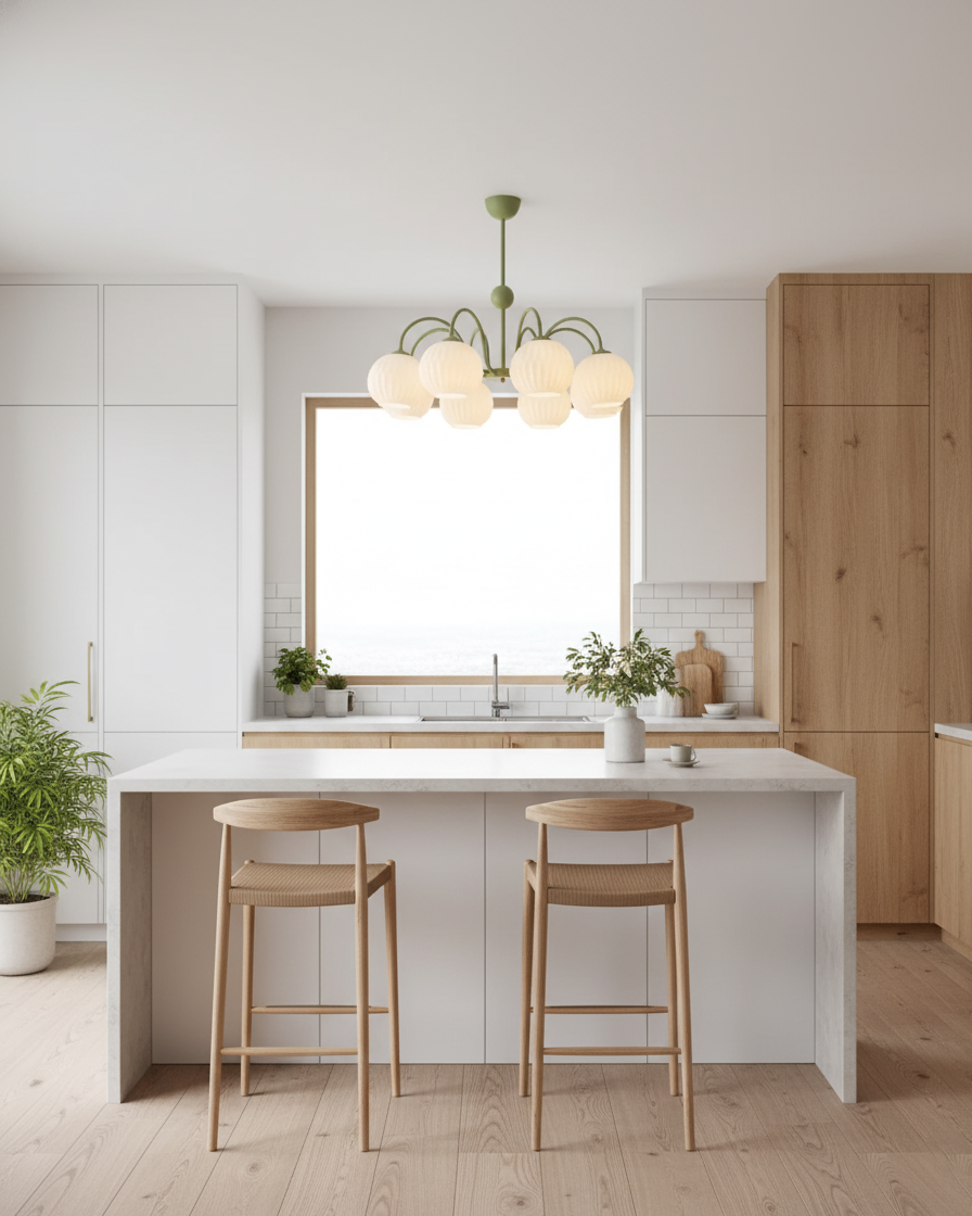 Renee Ribbed Glass Branch Chandelier