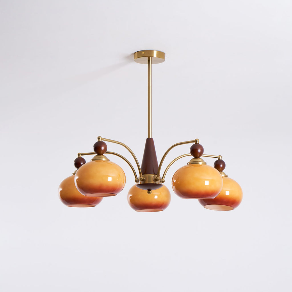 Calliope Vintage Brass Chandelier