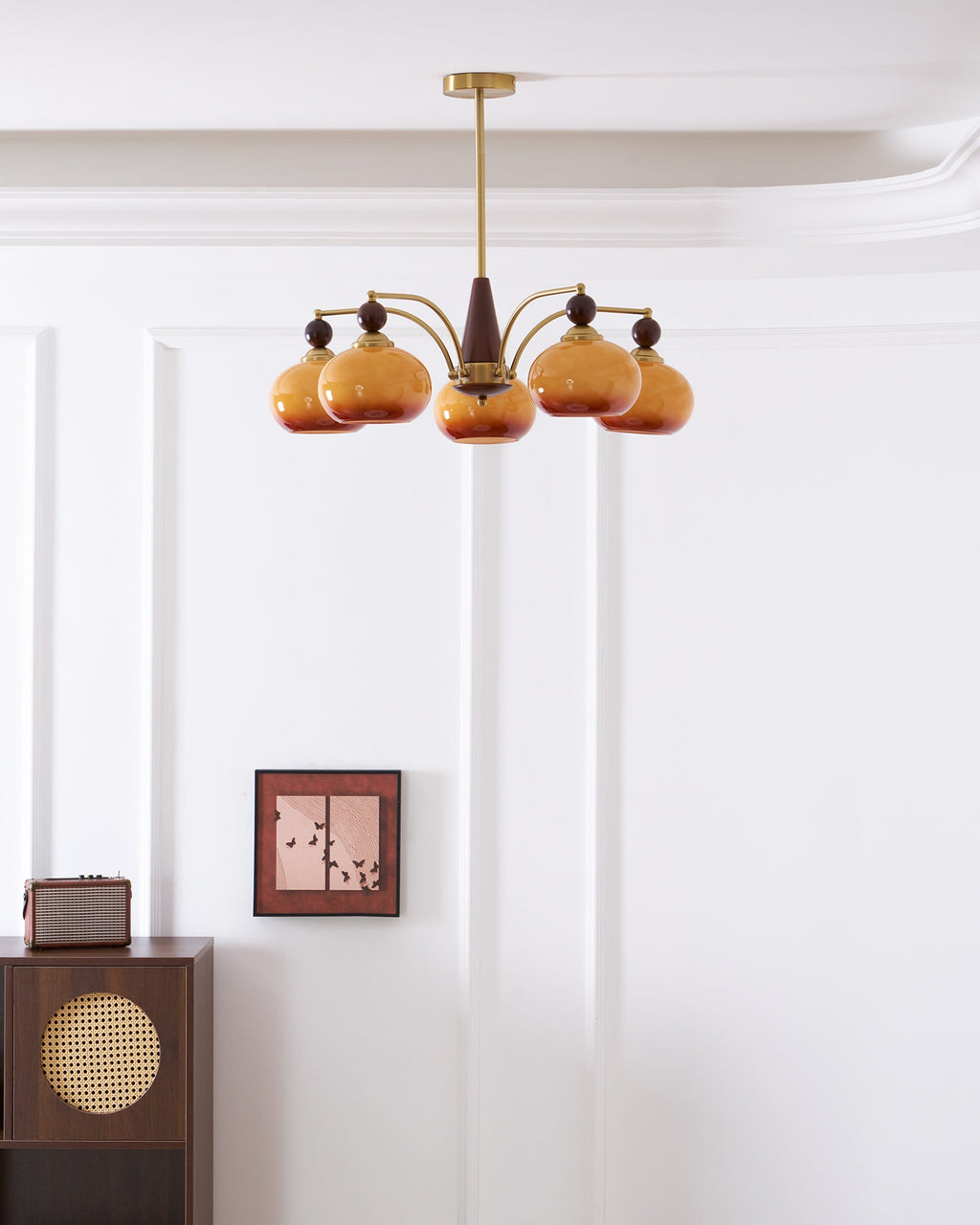 Calliope Vintage Brass Chandelier
