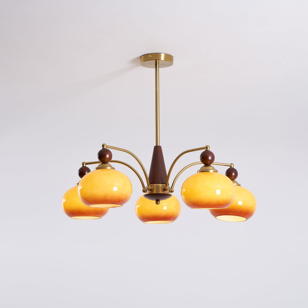 Calliope Vintage Brass Chandelier