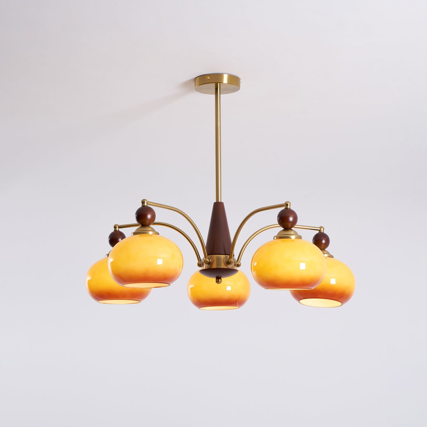 Calliope Vintage Brass Chandelier