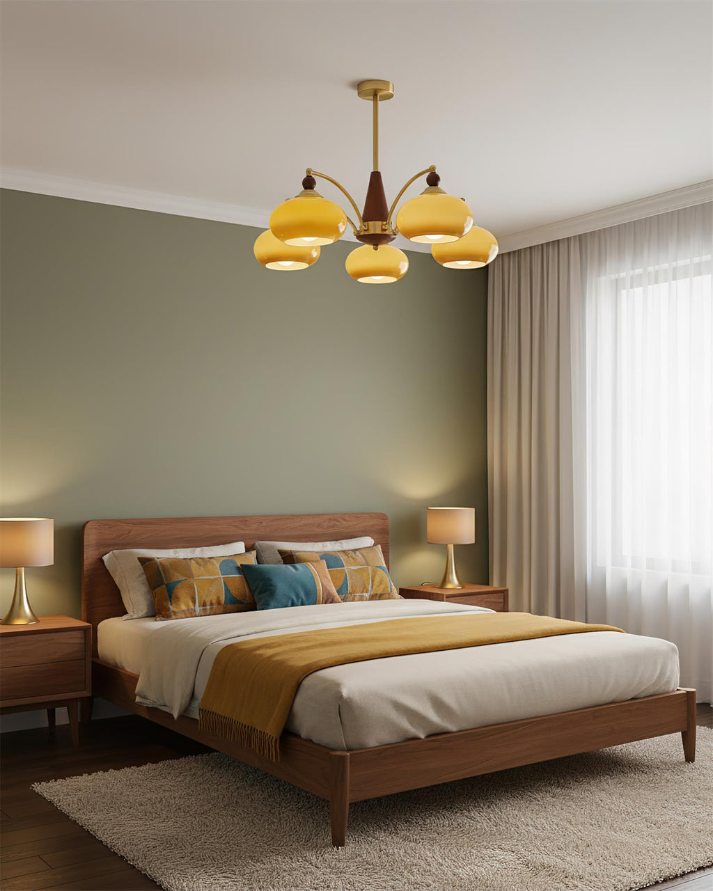 Calliope Vintage Brass Chandelier