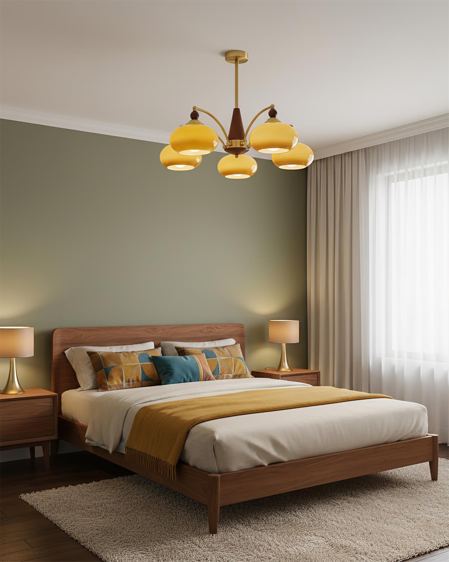 Calliope Vintage Brass Chandelier