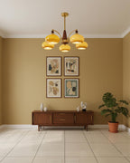 Calliope Vintage Brass Chandelier
