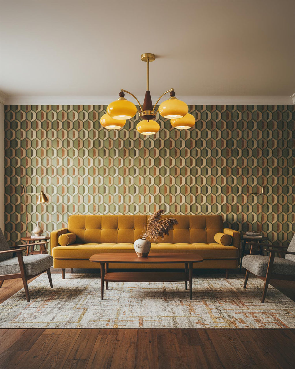 Calliope Vintage Brass Chandelier
