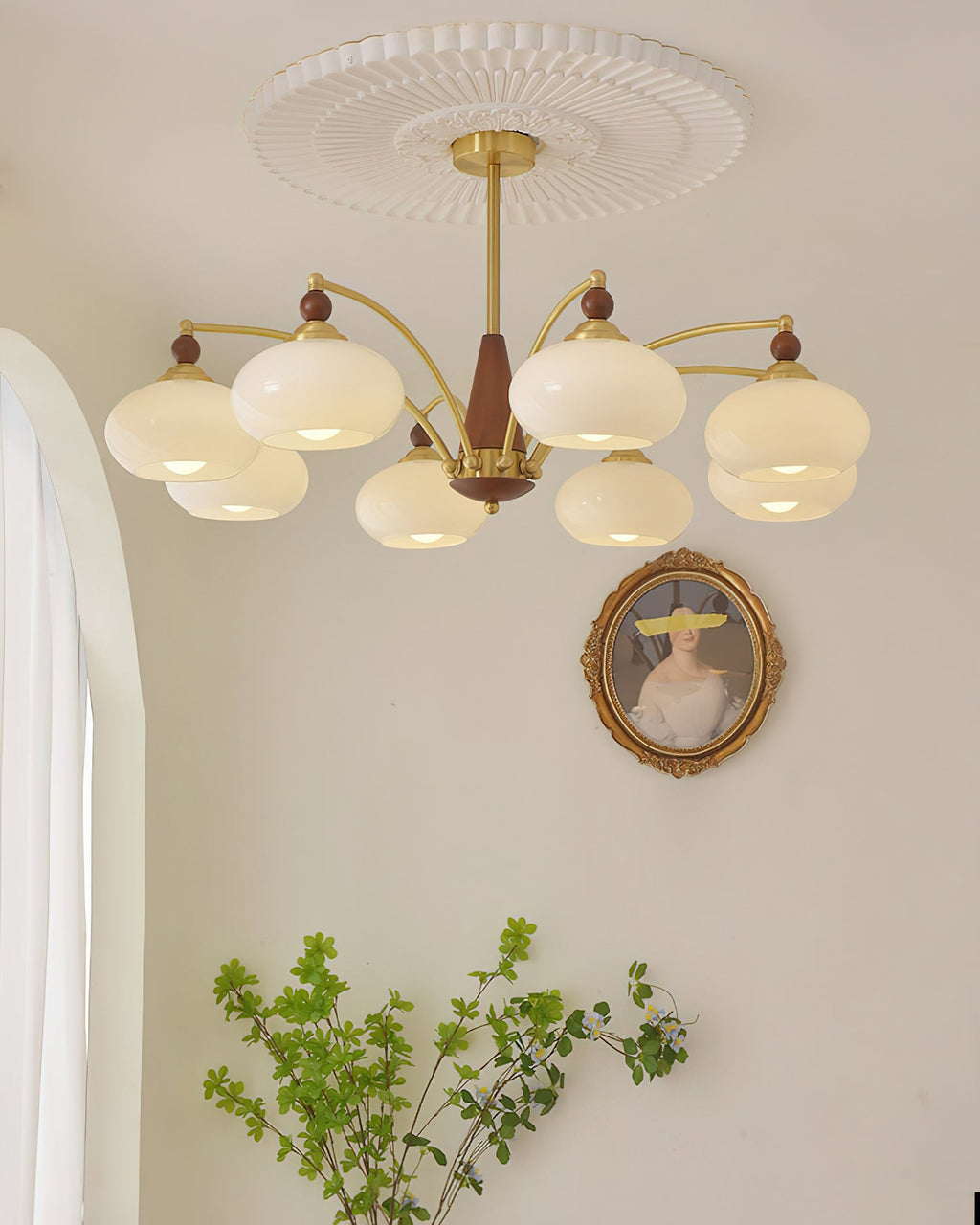 Calliope Vintage Brass Chandelier