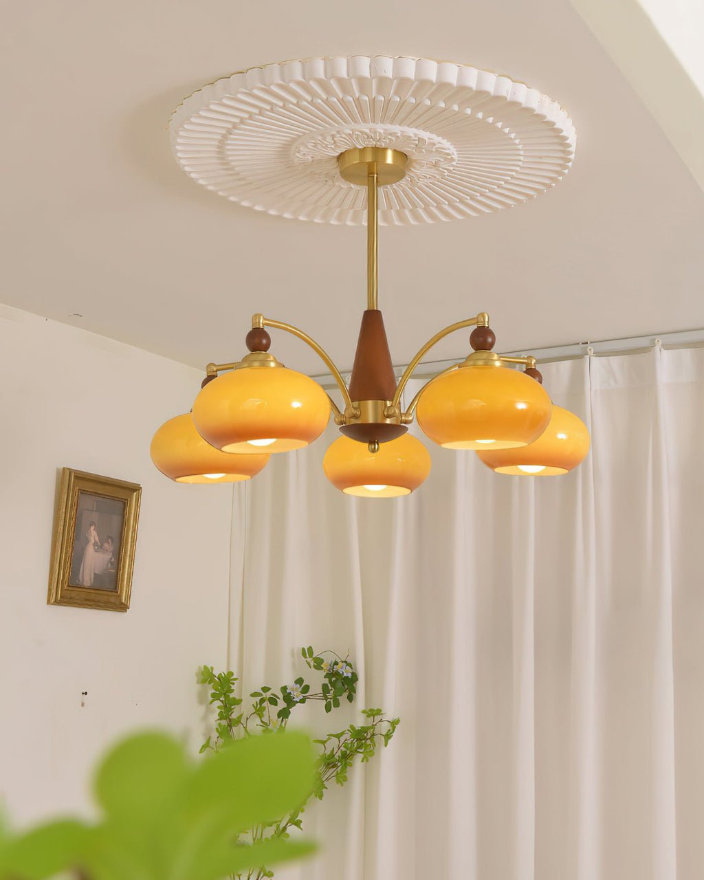 Calliope Vintage Brass Chandelier