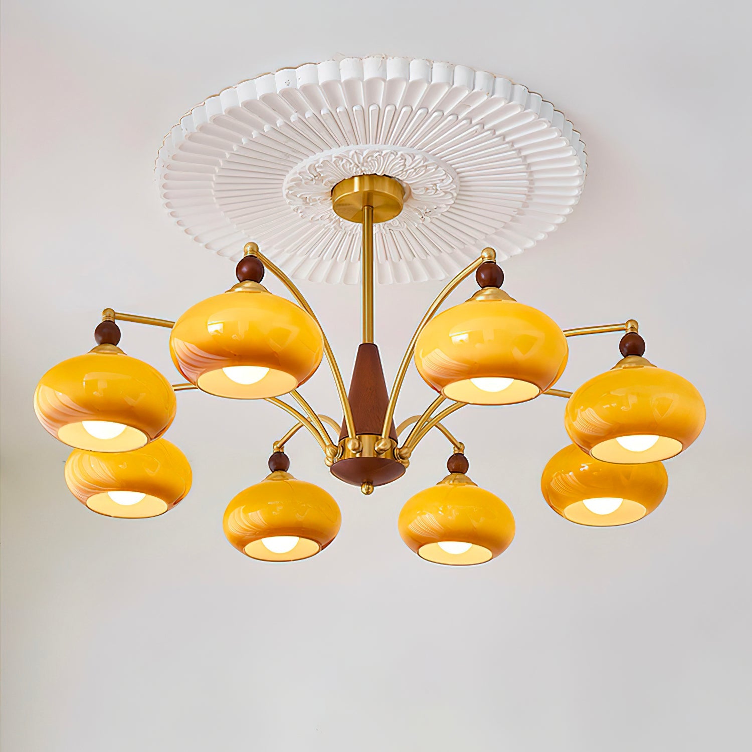 Calliope Vintage Brass Chandelier