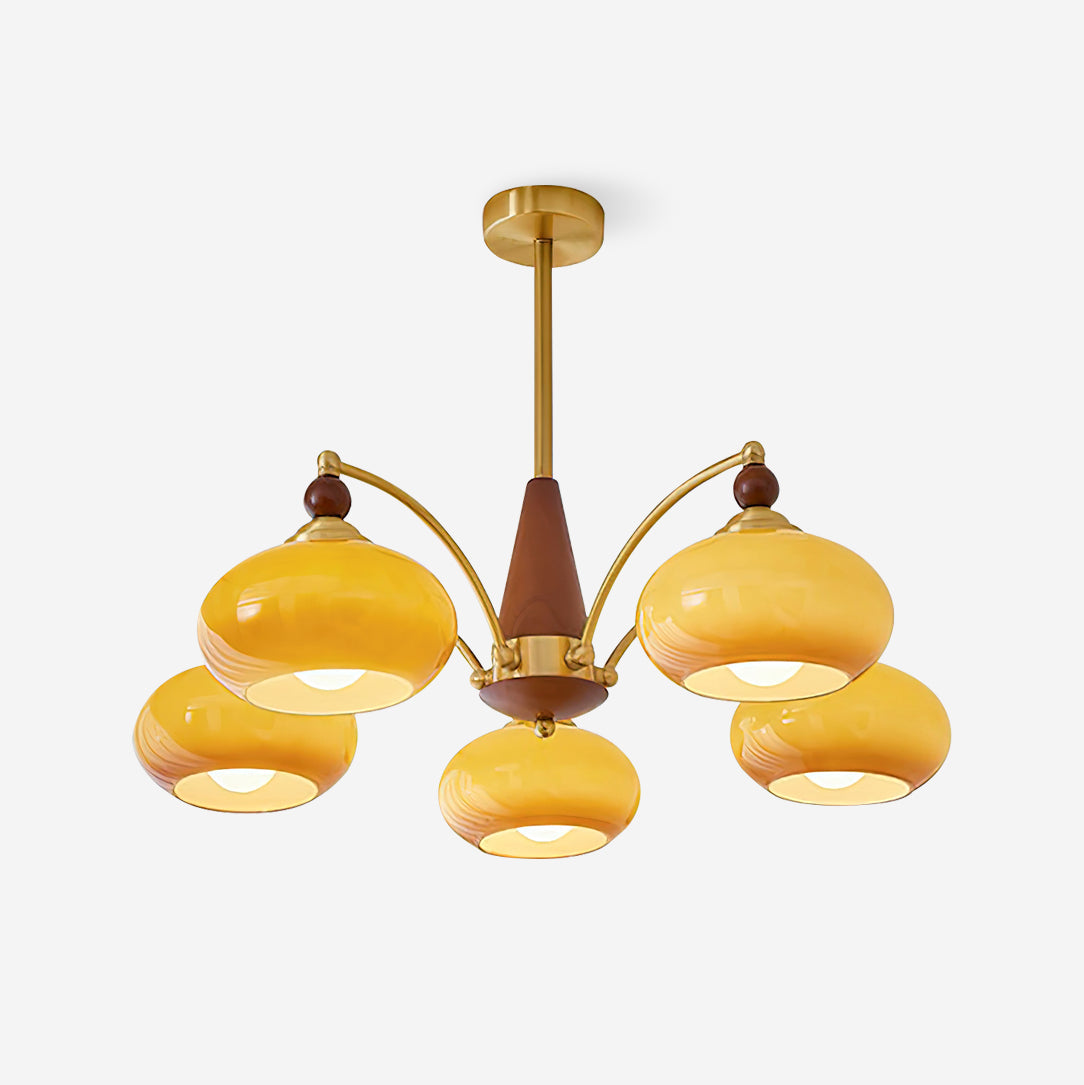 Calliope Vintage Brass Chandelier