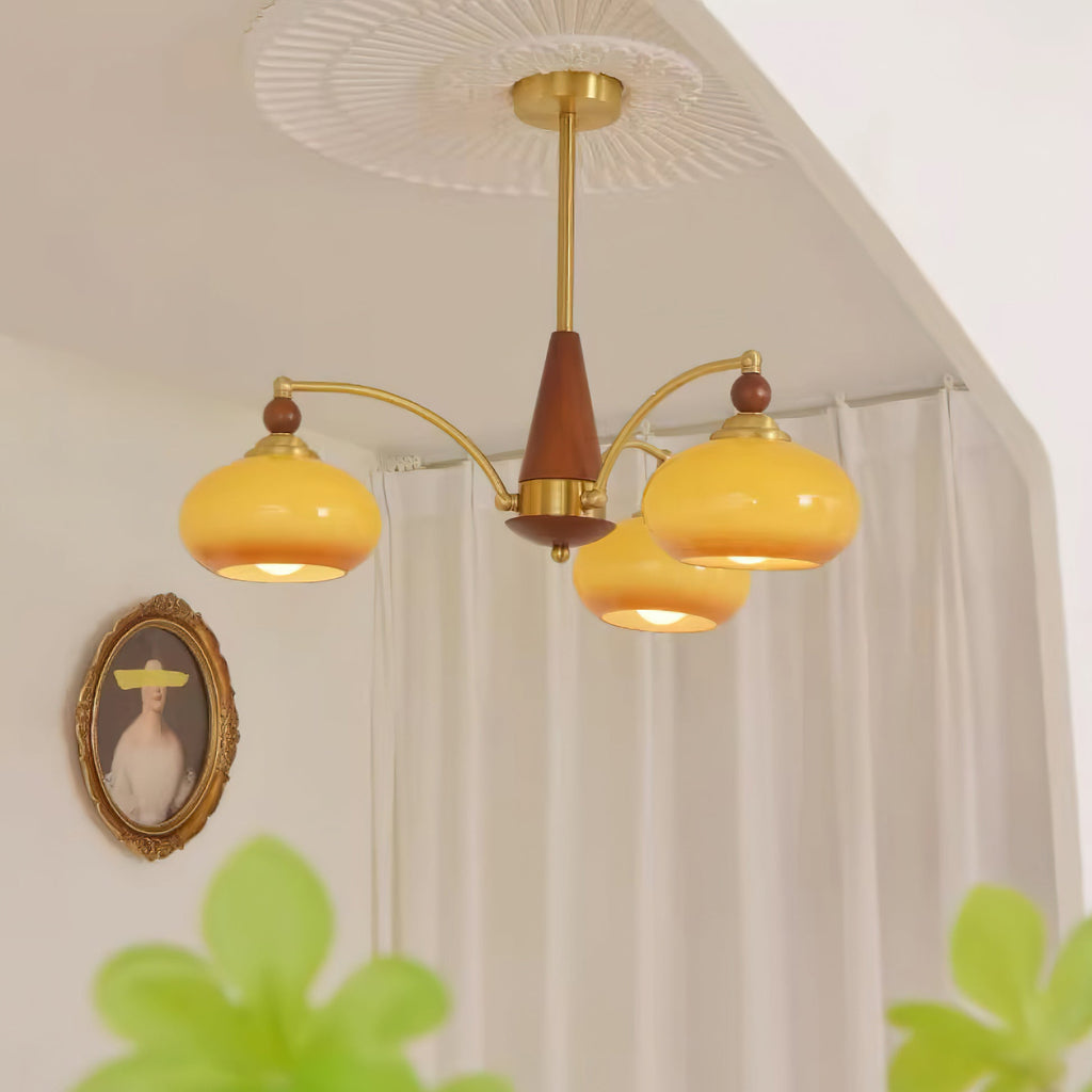 Calliope Vintage Brass Chandelier