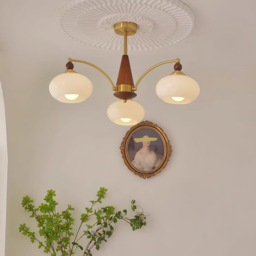 Calliope Vintage Brass Chandelier