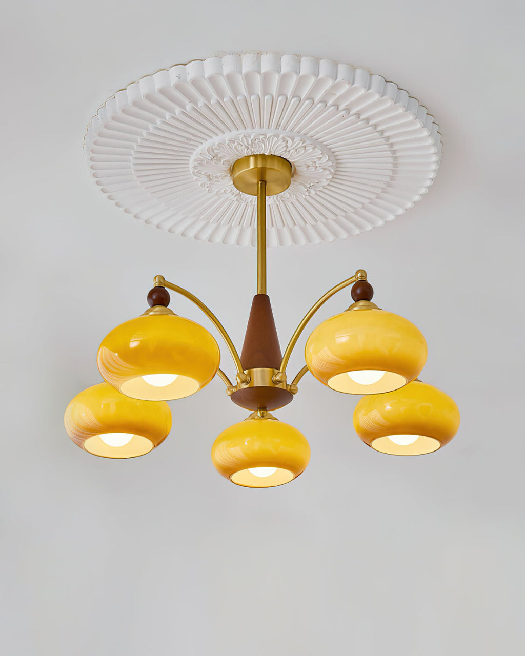 Calliope Vintage Brass Chandelier