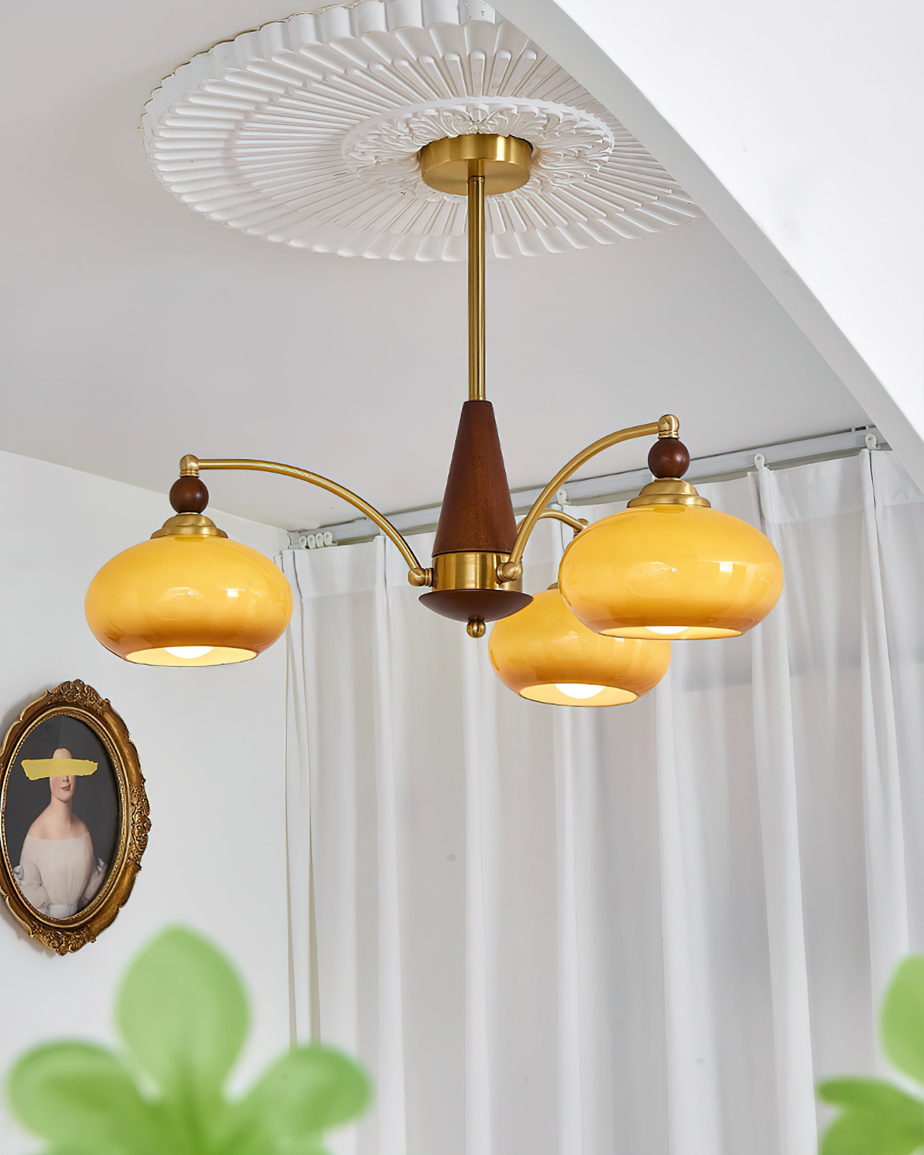 Calliope Vintage Brass Chandelier