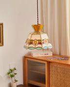 Art Nouveau Stained Glass Pendant Light