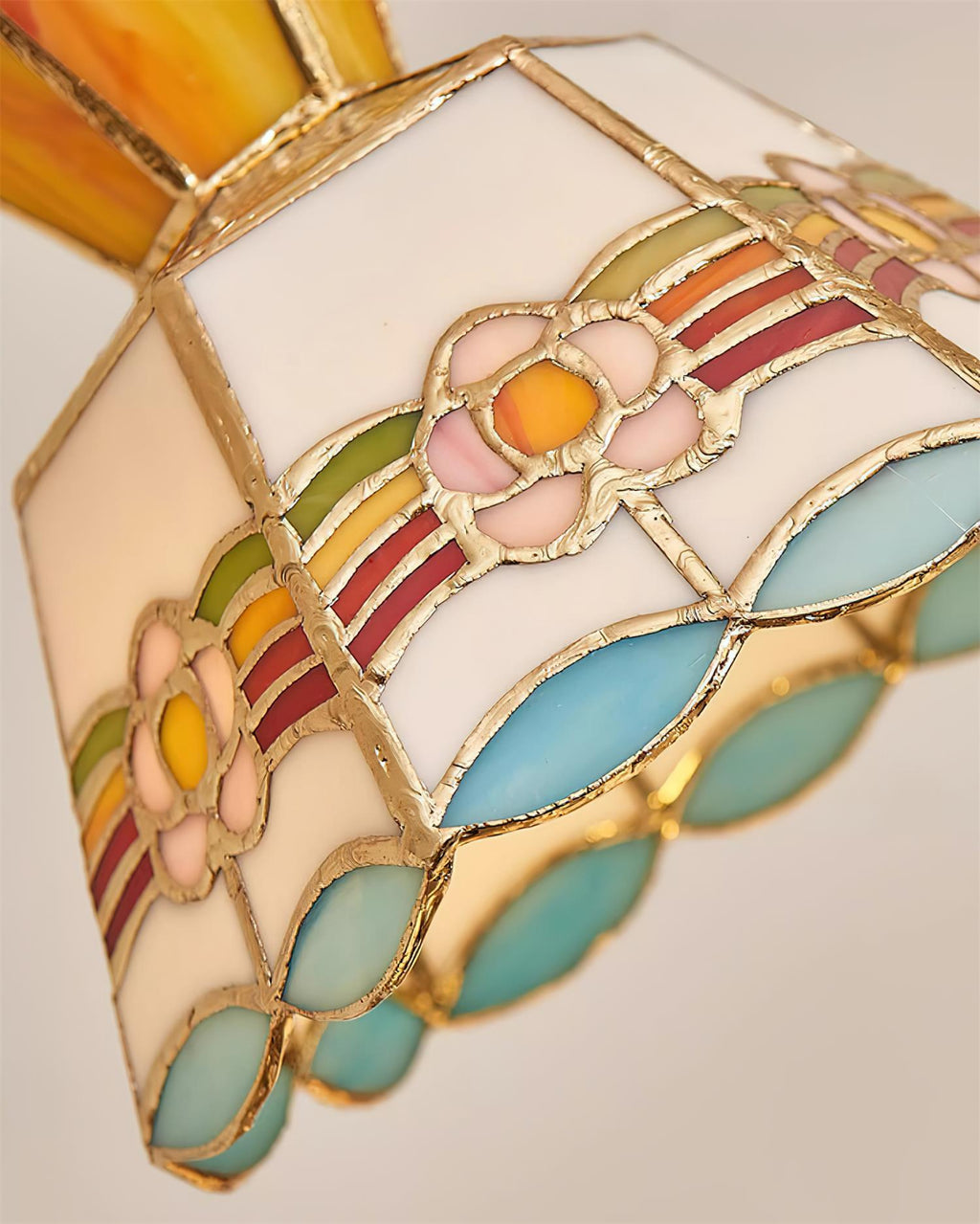 Art Nouveau Stained Glass Pendant Light