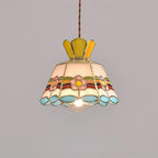 Art Nouveau Stained Glass Pendant Light