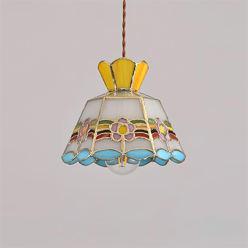 Art Nouveau Stained Glass Pendant Light