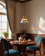 Art Nouveau Stained Glass Pendant Light