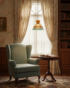 Art Nouveau Stained Glass Pendant Light