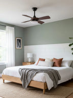 Elegant Sculpted Wood Ceiling Fan Light